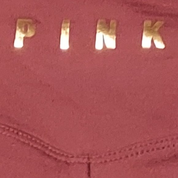 XS PINK By Victoria's Secret Dusty Rose Velvet High Waist Legging With Pockets - Picture 6 of 7